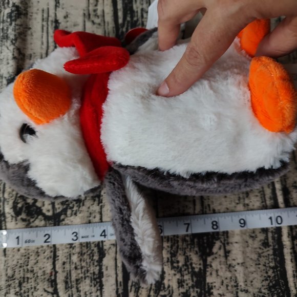 Gitzy Penguin Plush Stuffed Animal Toy Scarf winter NWT 11" - Picture 7 of 7